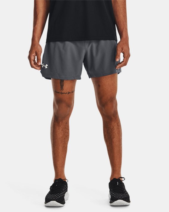 Men's UA Speedpocket 5'' Shorts, Gray, pdpMainDesktop image number 0